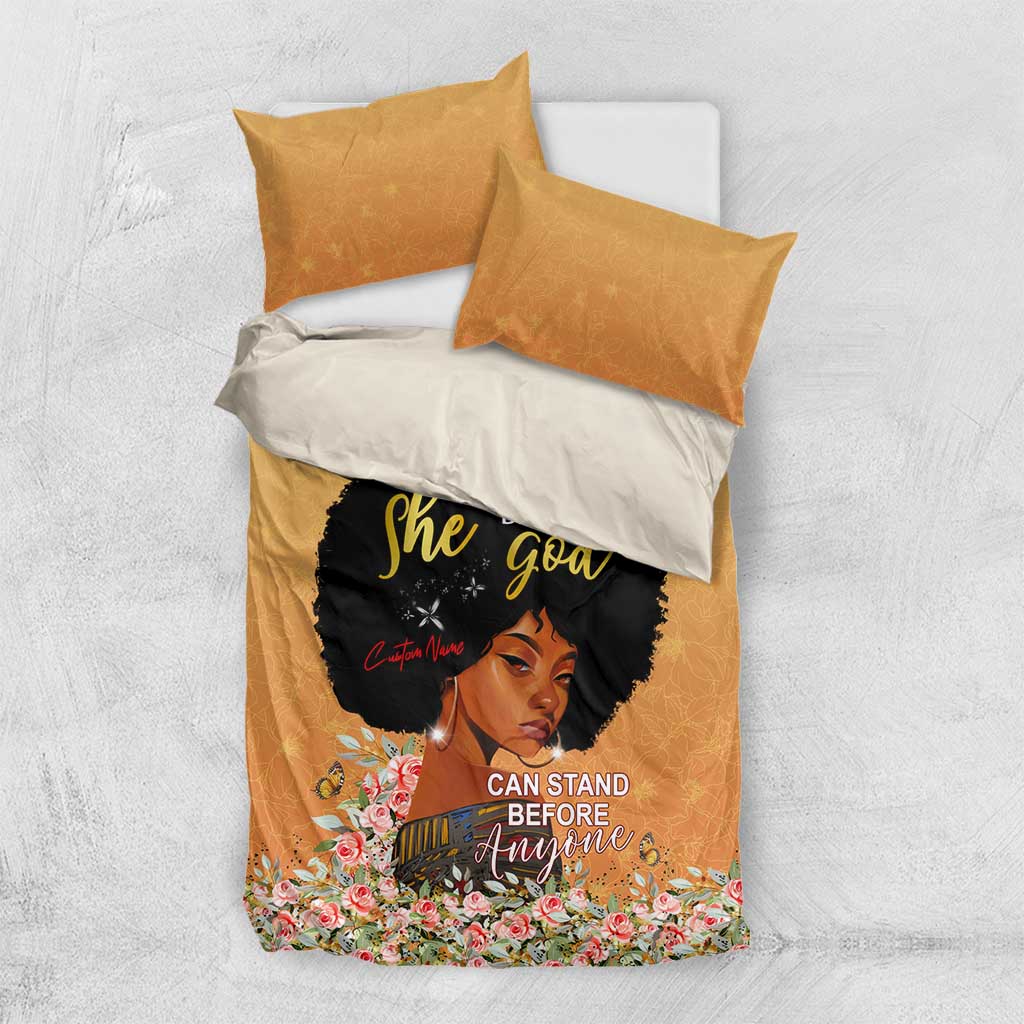 Personalized African Black Women Bedding Set She Who Kneels Before God