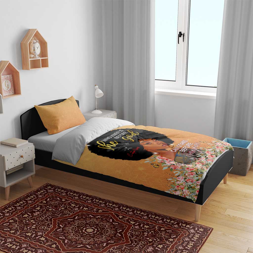 Personalized African Black Women Bedding Set She Who Kneels Before God