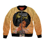 Personalized African Black Women Bomber Jacket She Who Kneels Before God