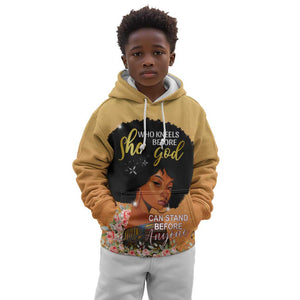 Personalized African Black Women Kid Hoodie She Who Kneels Before God