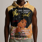 Personalized African Black Women Sleeveless Hoodie She Who Kneels Before God - African Pride