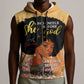 Personalized African Black Women Sleeveless Zip Hoodie She Who Kneels Before God - African Pride
