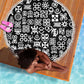 African Adinkra Beach Blanket - Mixed Pattern Symbols