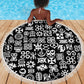 African Adinkra Beach Blanket - Mixed Pattern Symbols