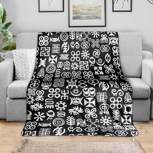 African Adinkra Blanket - Mixed Pattern Symbols