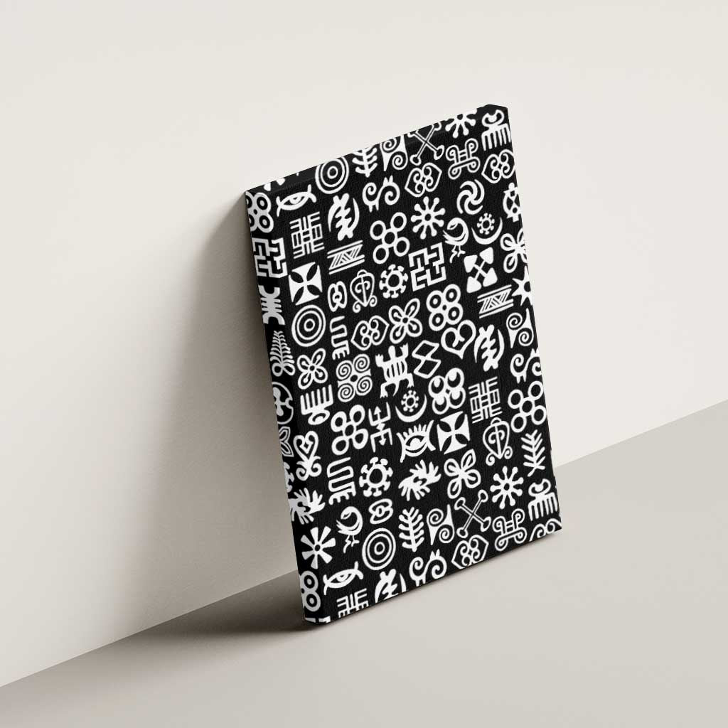African Adinkra Canvas Wall Art - Mixed Pattern Symbols