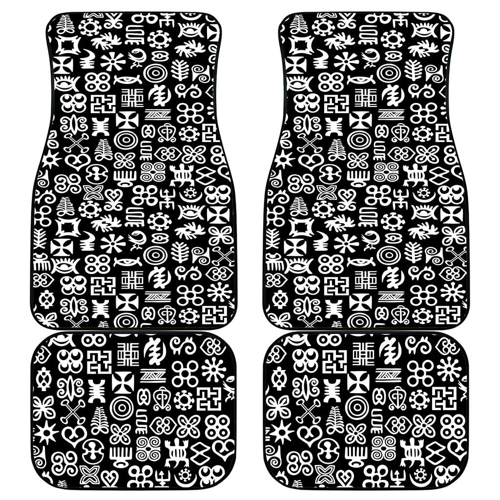 African Adinkra Car Mats - Mixed Pattern Symbols
