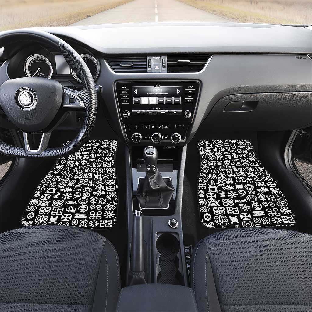African Adinkra Car Mats - Mixed Pattern Symbols