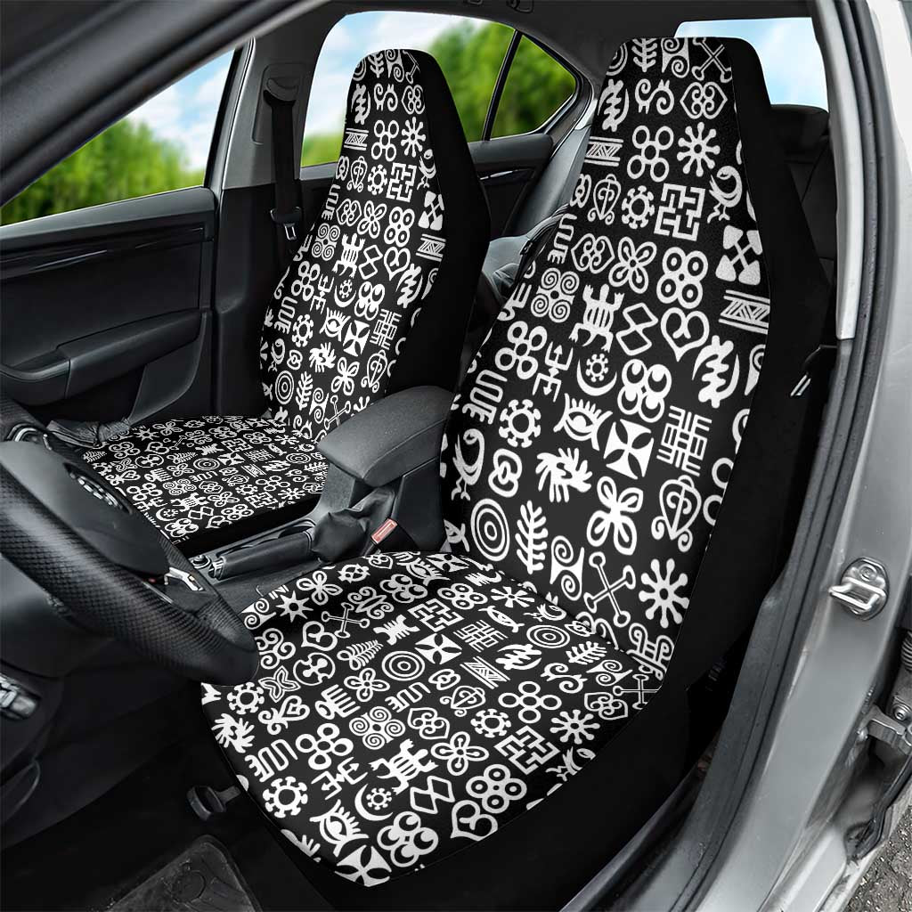 African Adinkra Car Seat Cover - Mixed Pattern Symbols