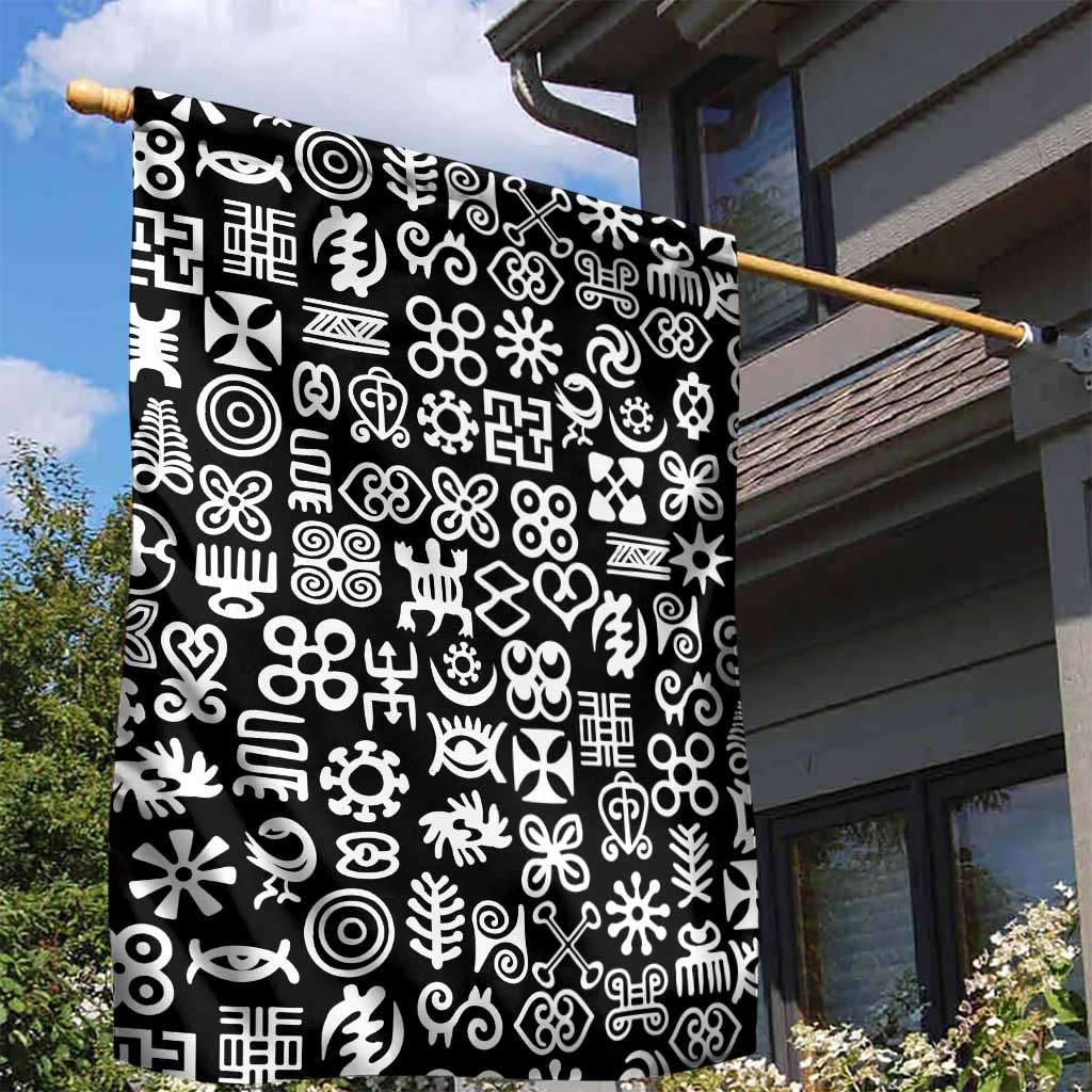 African Adinkra Garden Flag - Mixed Pattern Symbols