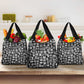 African Adinkra Grocery Bag - Mixed Pattern Symbols