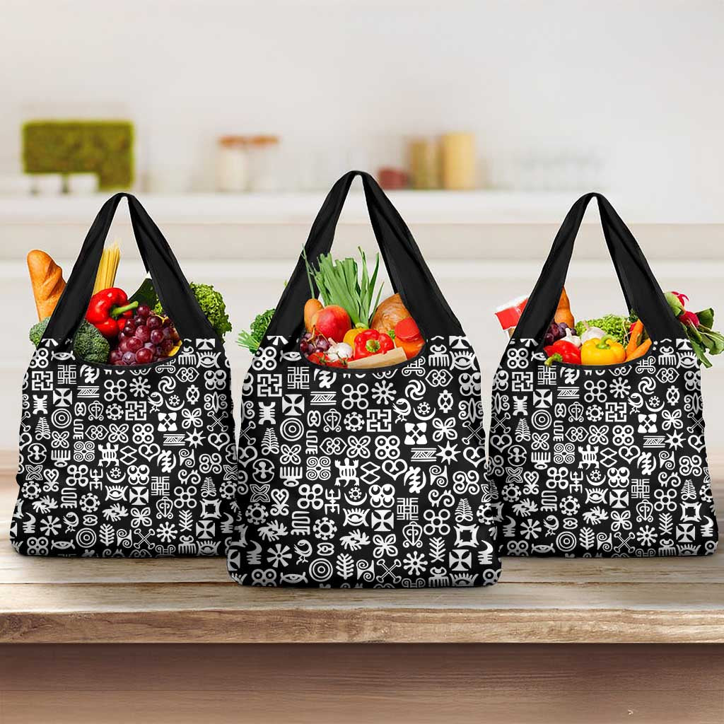 African Adinkra Grocery Bag - Mixed Pattern Symbols