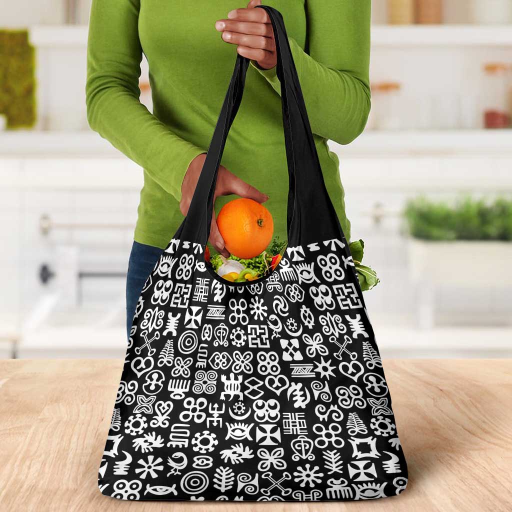 African Adinkra Grocery Bag - Mixed Pattern Symbols