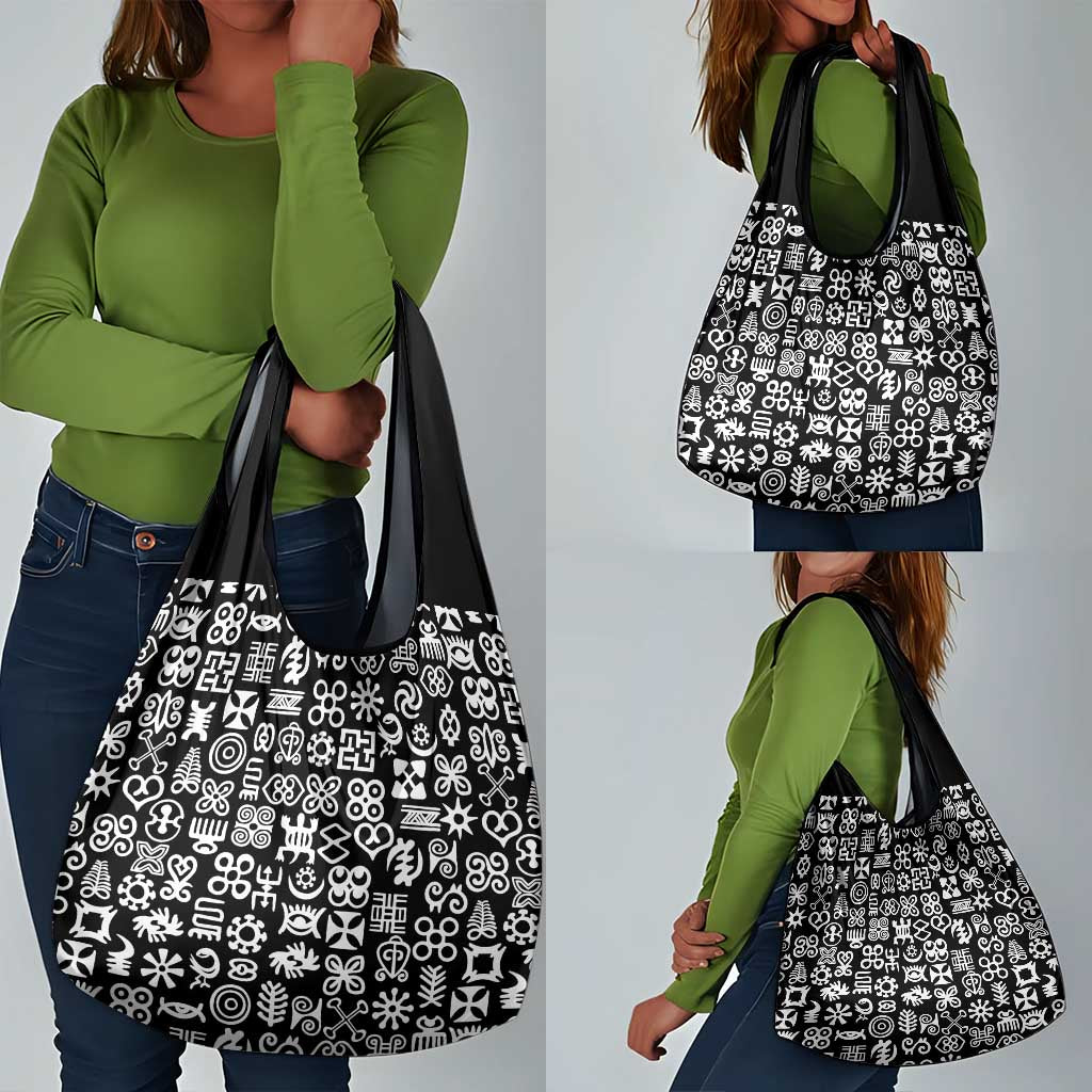 African Adinkra Grocery Bag - Mixed Pattern Symbols