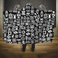 African Adinkra Hooded Blanket - Mixed Pattern Symbols
