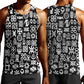 African Adinkra Men Tank Top - Mixed Pattern Symbols