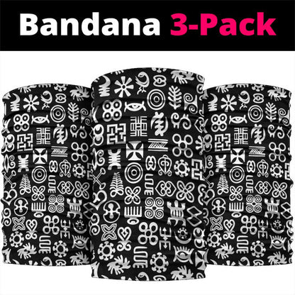 African Adinkra Neck Gaiter - Mixed Pattern Symbols - African Pride
