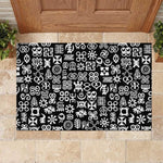 African Adinkra Rubber Doormat - Mixed Pattern Symbols