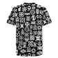 African Adinkra Rugby Jersey - Mixed Pattern Symbols