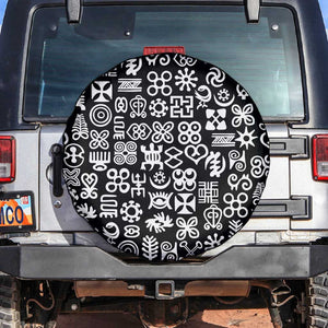African Adinkra Spare Tire Cover - Mixed Pattern Symbols