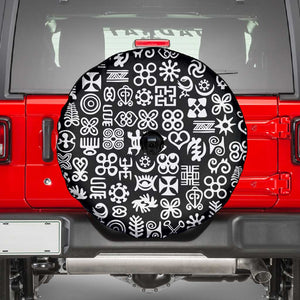 African Adinkra Spare Tire Cover - Mixed Pattern Symbols