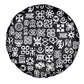 African Adinkra Spare Tire Cover - Mixed Pattern Symbols