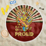 Proud African Beach Blanket - Hand Up Africa Map Art