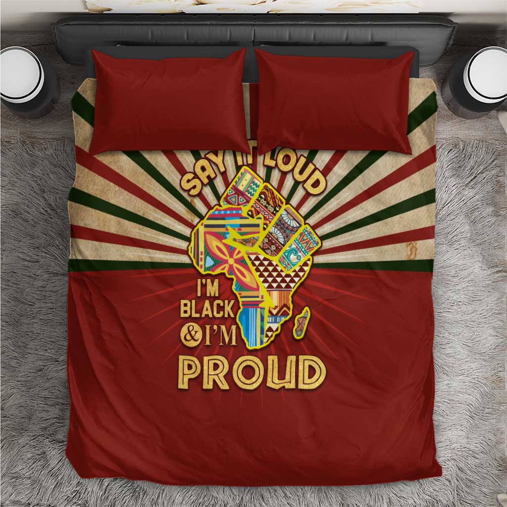 Proud African Bedding Set - Hand Up Africa Map Art