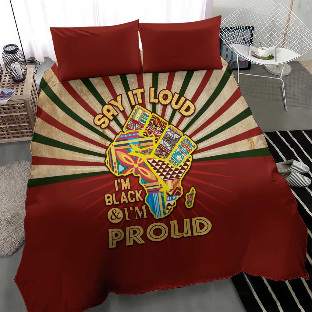 Proud African Bedding Set - Hand Up Africa Map Art