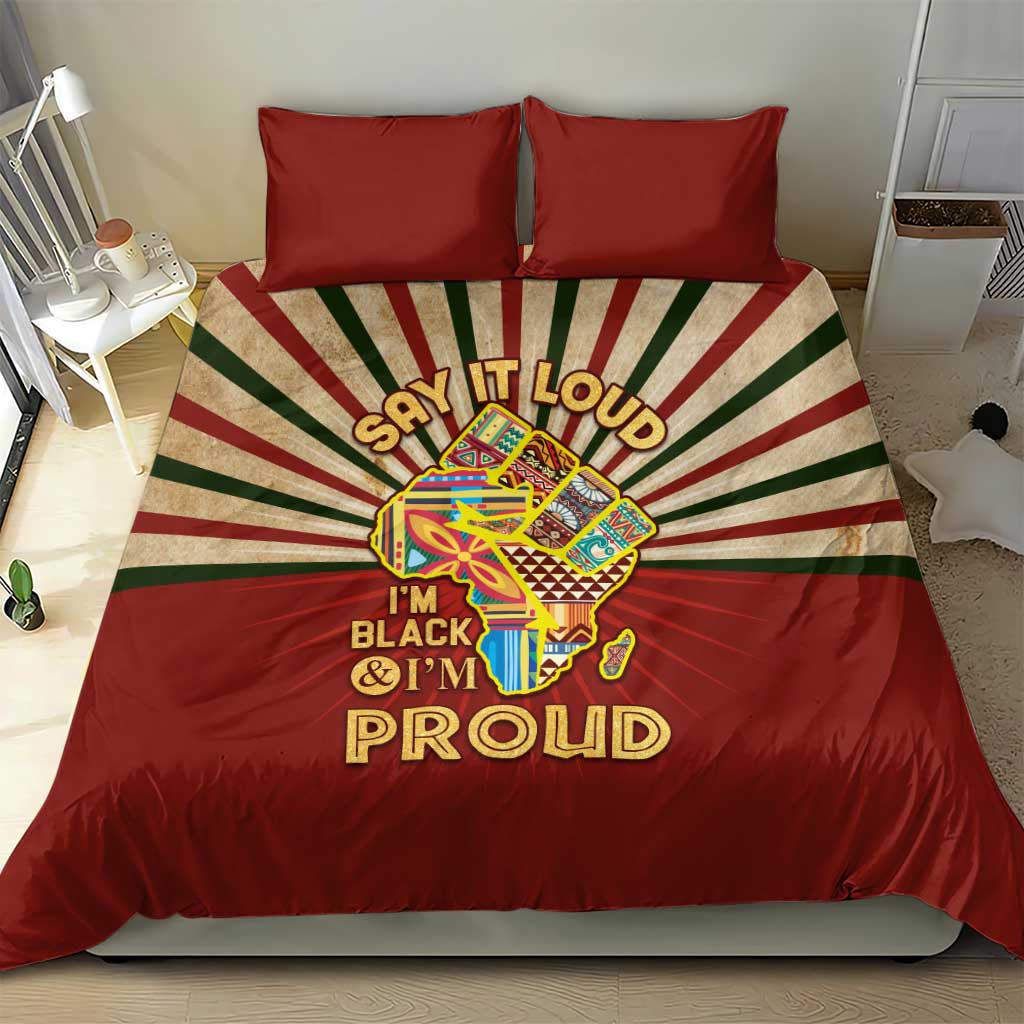 Proud African Bedding Set - Hand Up Africa Map Art