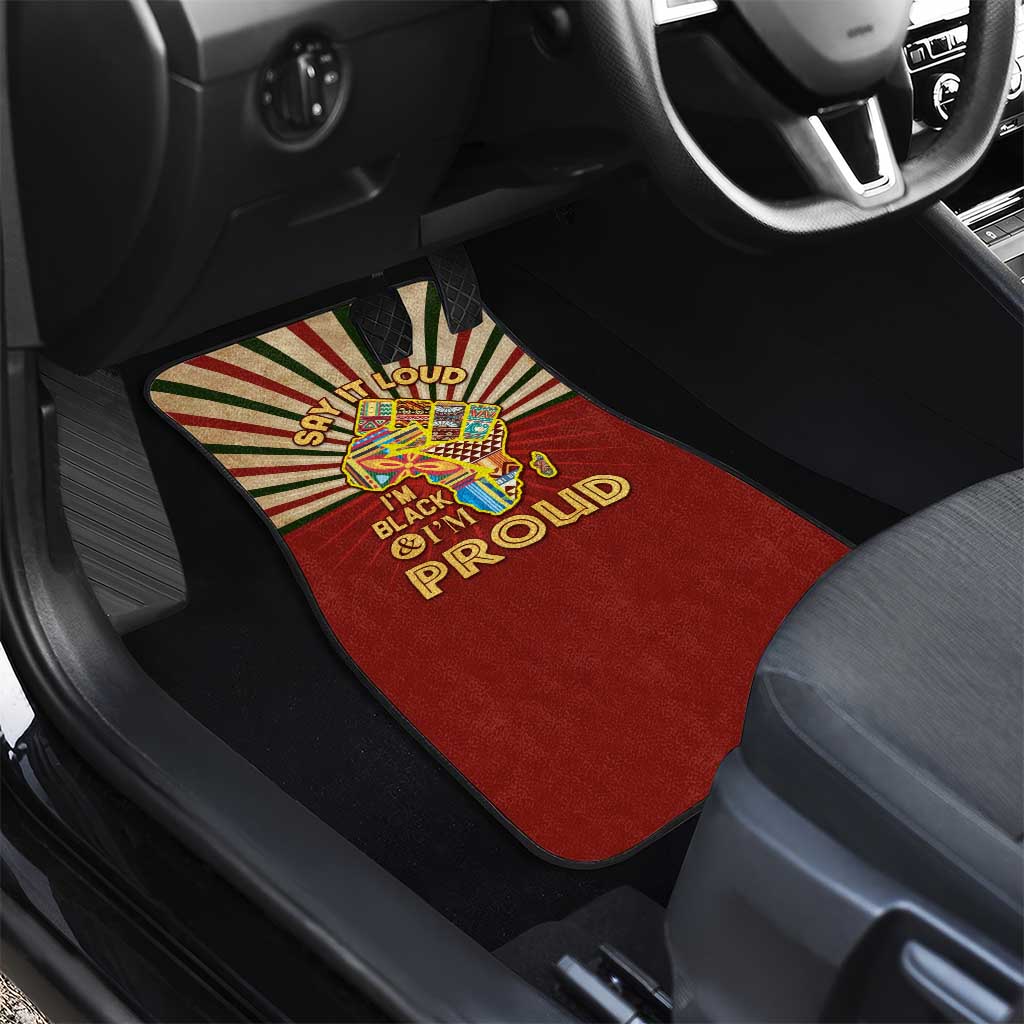 Proud African Car Mats - Hand Up Africa Map Art