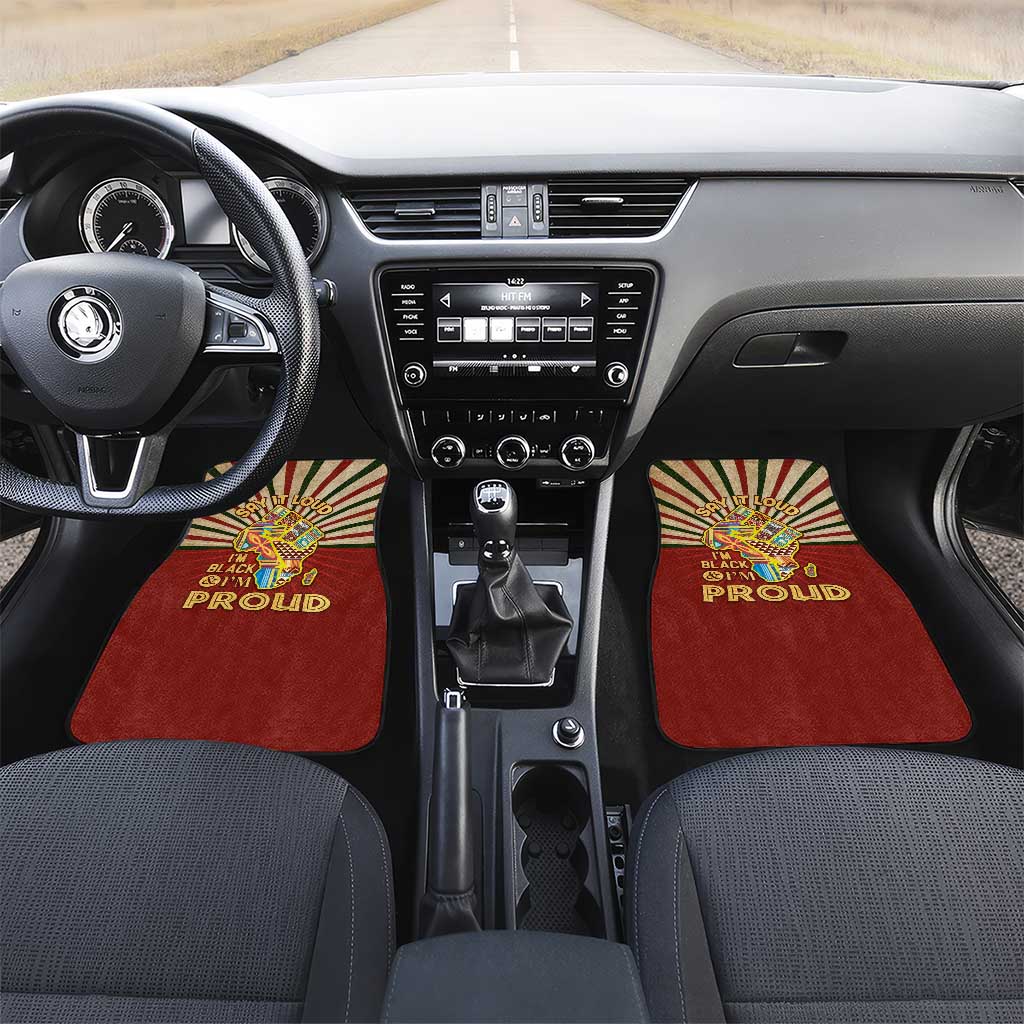 Proud African Car Mats - Hand Up Africa Map Art