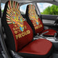Proud African Car Seat Cover - Hand Up Africa Map Art