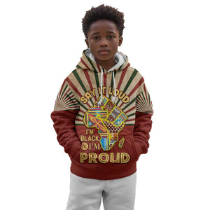 Proud African Kid Hoodie - Hand Up Africa Map Art