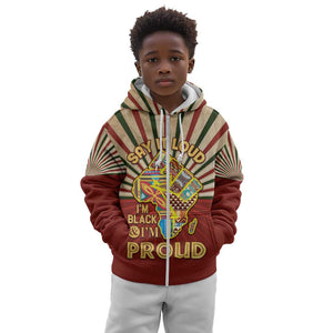Proud African Kid Hoodie - Hand Up Africa Map Art