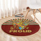 Proud African Round Carpet - Hand Up Africa Map Art