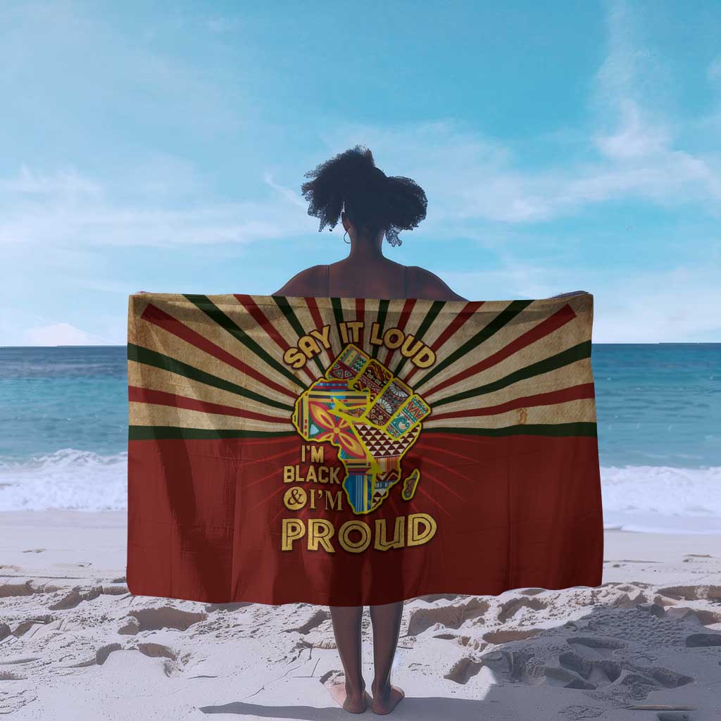 Proud African Sarong - Hand Up Africa Map Art