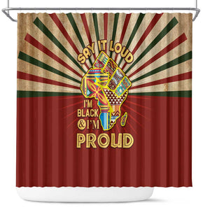Proud African Shower Curtain - Hand Up Africa Map Art