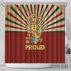 Proud African Shower Curtain - Hand Up Africa Map Art