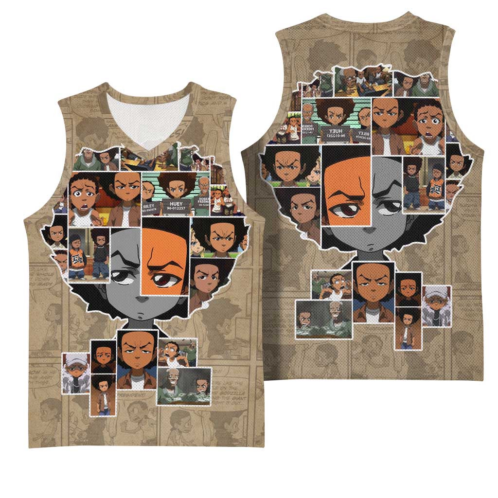Honoring Huey Freeman - African American Basketball Jersey - African Pride