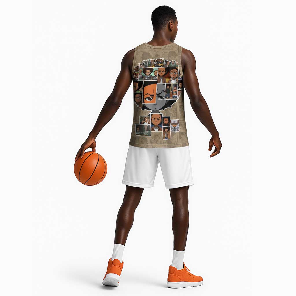 Honoring Huey Freeman - African American Basketball Jersey - African Pride