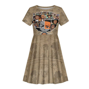 Honoring Huey Freeman - African American Kid Short Sleeve Dress