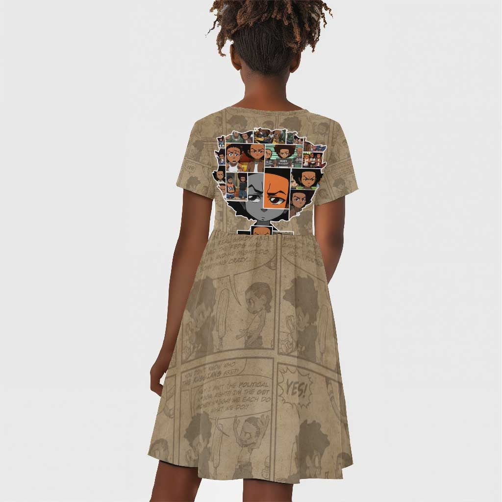 Honoring Huey Freeman - African American Kid Short Sleeve Dress