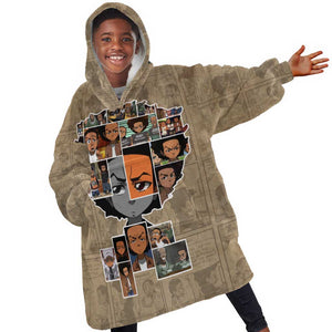 Honoring Huey Freeman - African American KId Wearable Blanket Hoodie