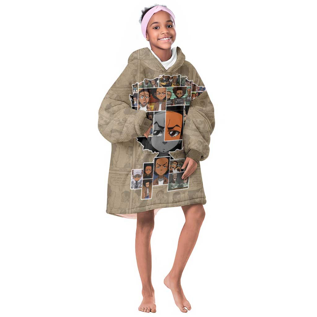 Honoring Huey Freeman - African American KId Wearable Blanket Hoodie