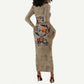 Honoring Huey Freeman - African American Long Sleeve Bodycon Dress DT02