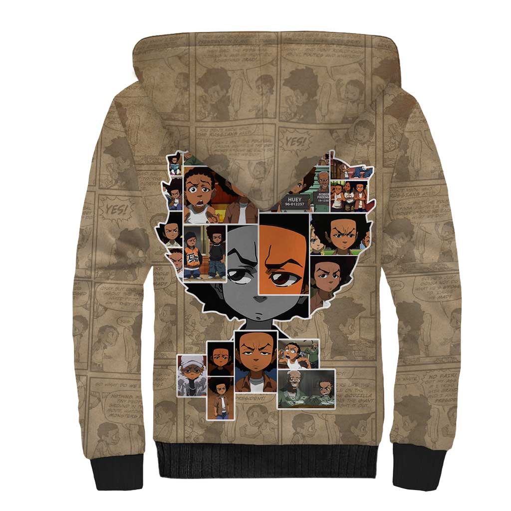 Honoring Huey Freeman - African American Sherpa Hoodie