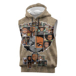 Honoring Huey Freeman - African American Sleeveless Zip Hoodie - African Pride