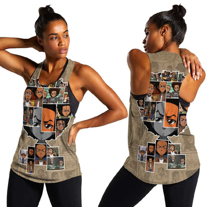 Honoring Huey Freeman - African American Women Racerback Tank