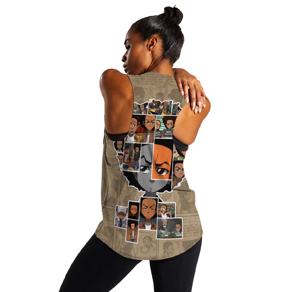Honoring Huey Freeman - African American Women Racerback Tank